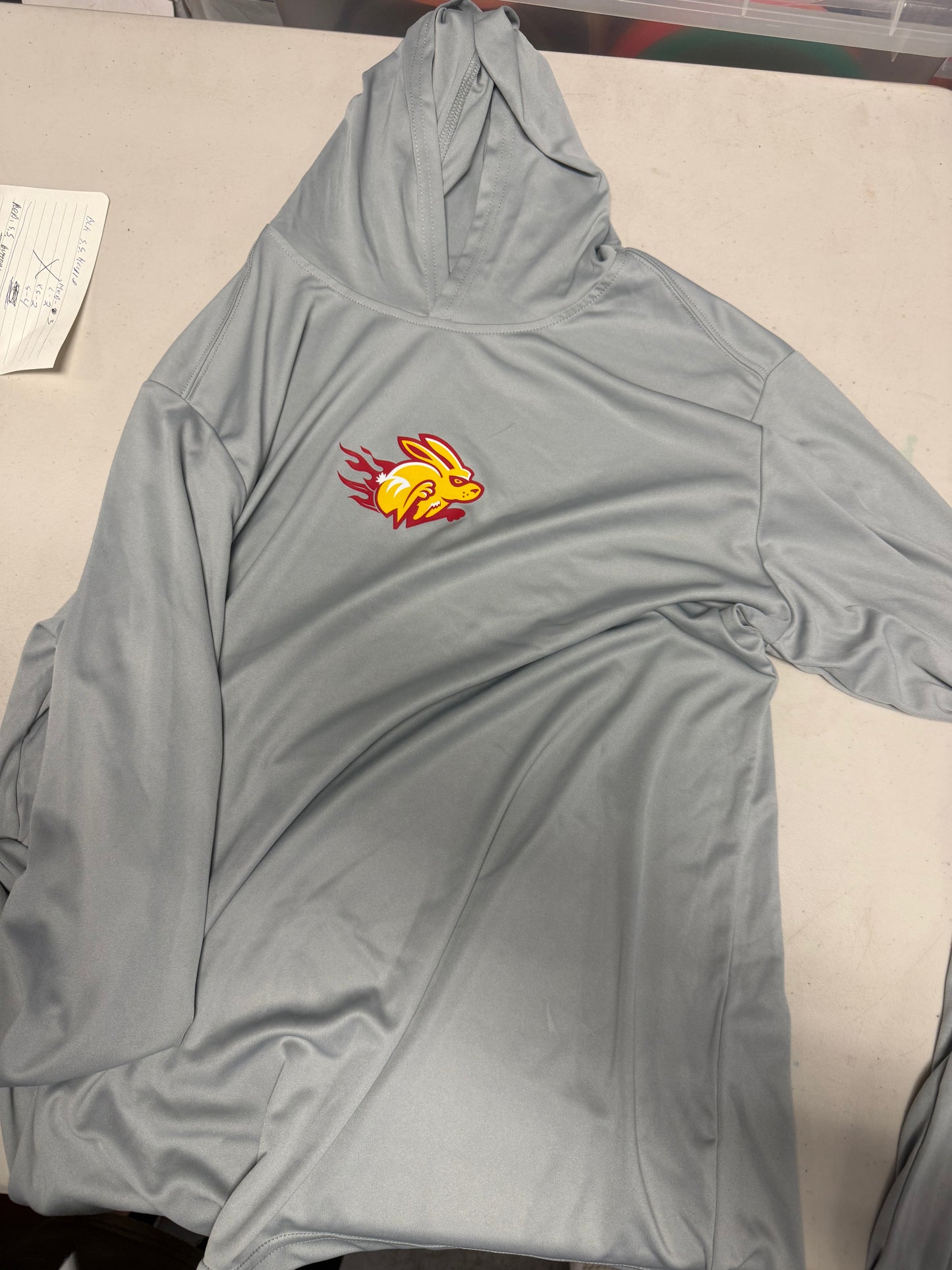 Light Grey Longe Sleeve Light Weight Hoodie