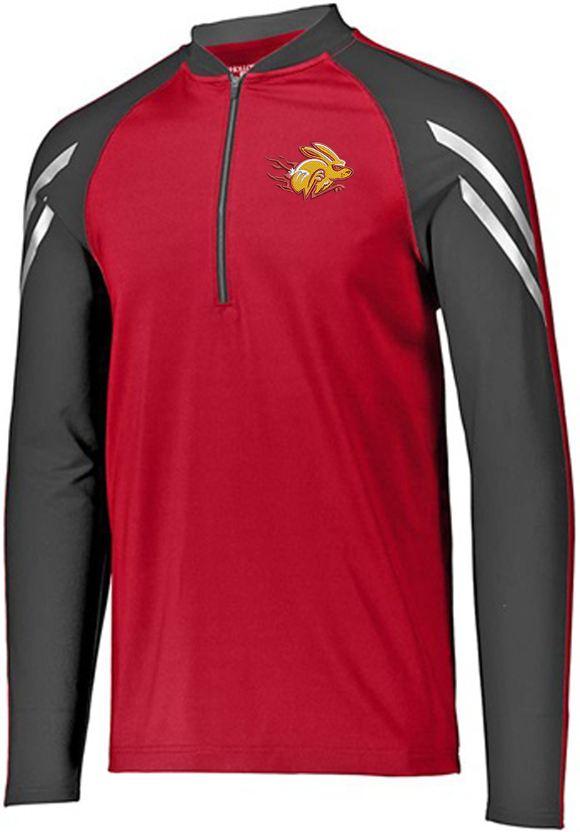 Spring 2026- Embroidered Windbreaker Jacket -Red/Carbon